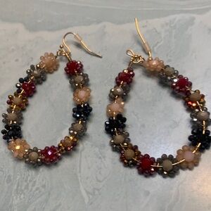 Elegant Beaded Hoop Earrings